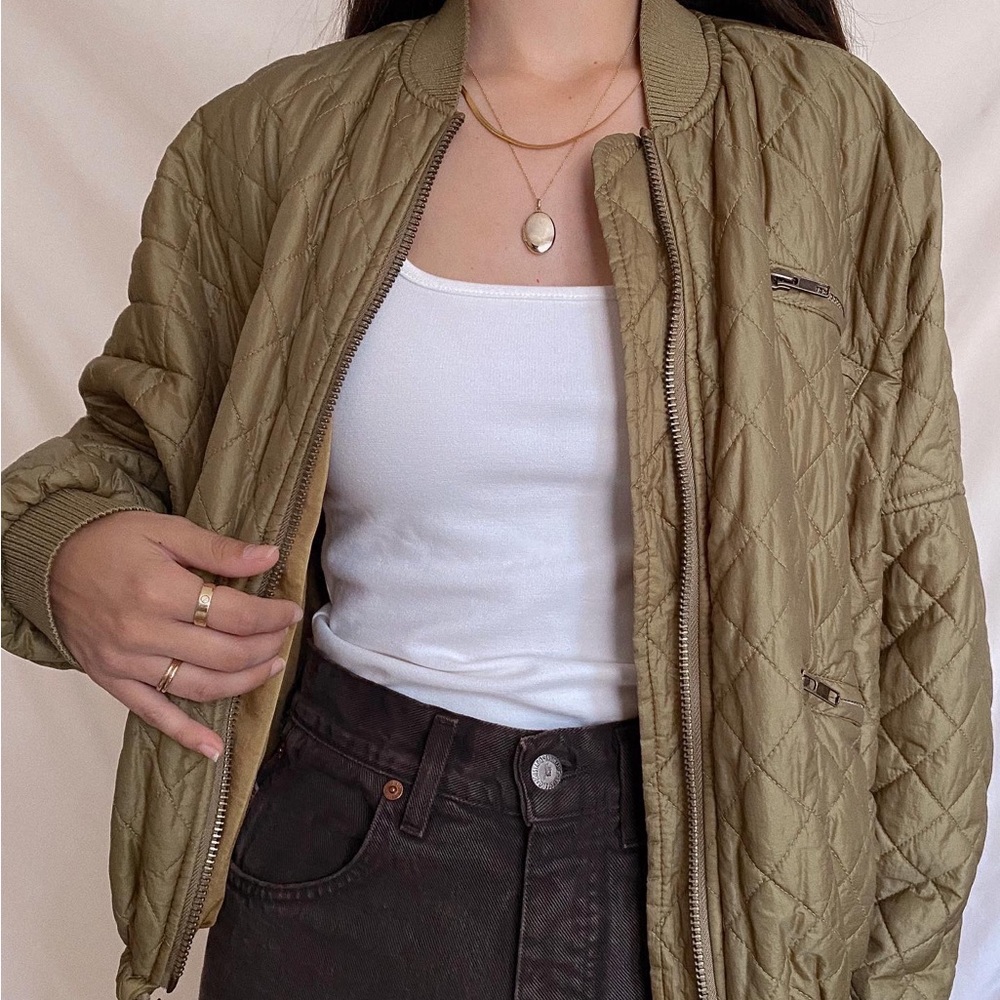 Free People Easy Quilted Bomber Jacket